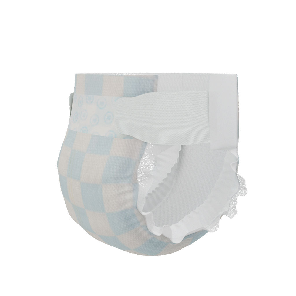 Animation showing how the Size 9 Youth Diaper fits