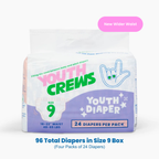 Youth Crews diaper package on a white background