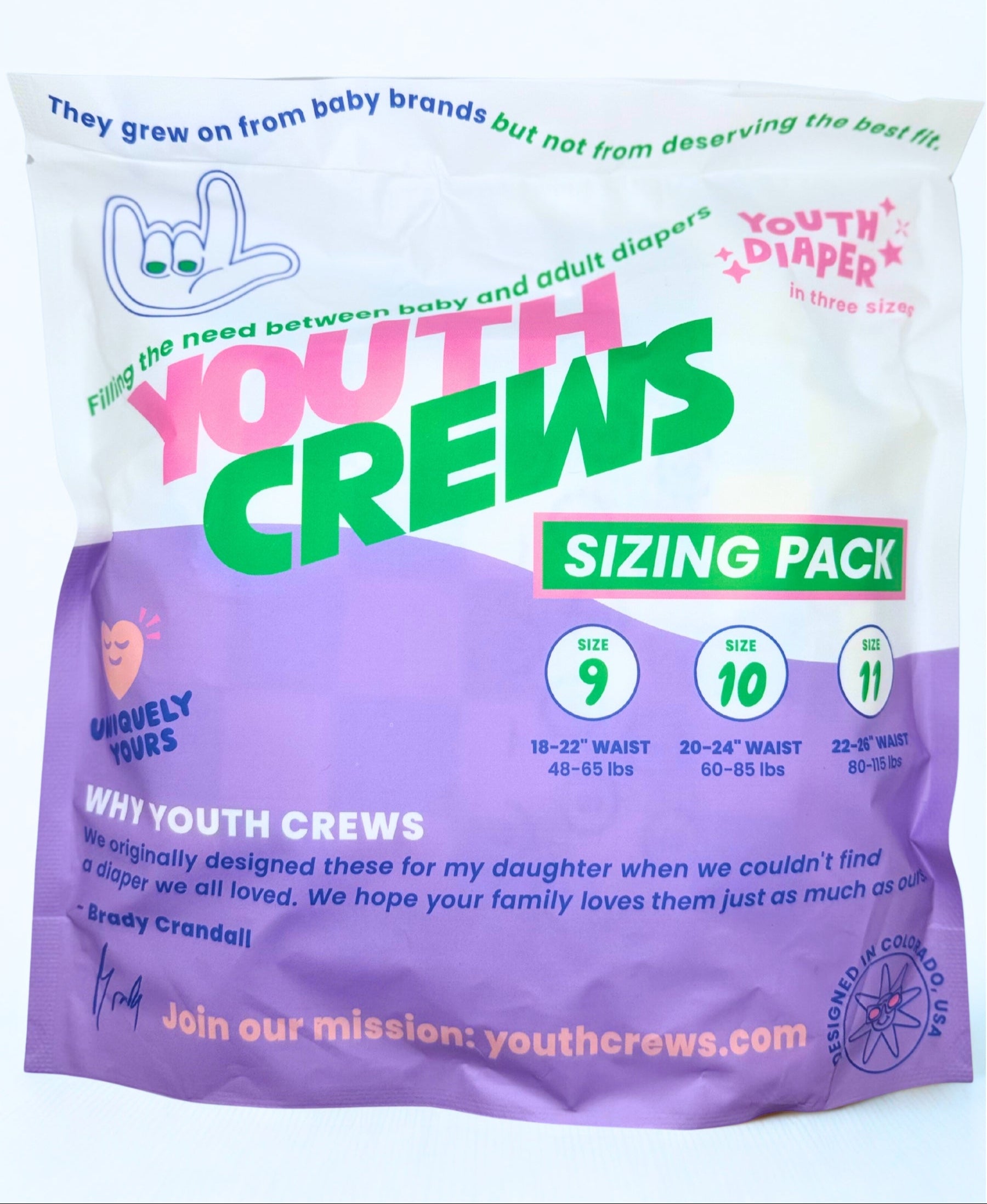 Youth Diapers for Disabled Kids | After Baby Sizes | Youth Crews